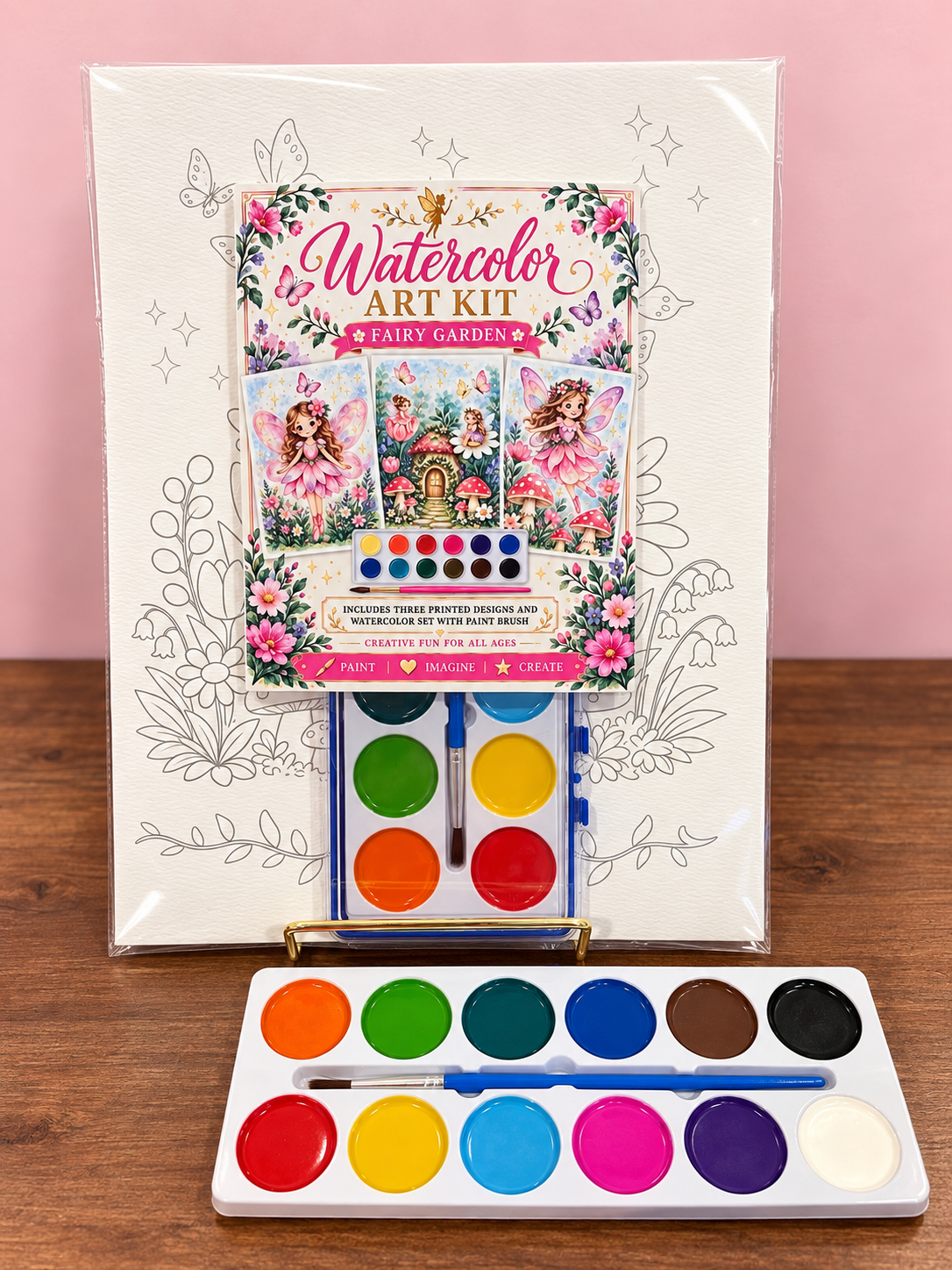 Jessie Marie Creative - Watercolor Art Kit: Fairy Garden Theme Designs