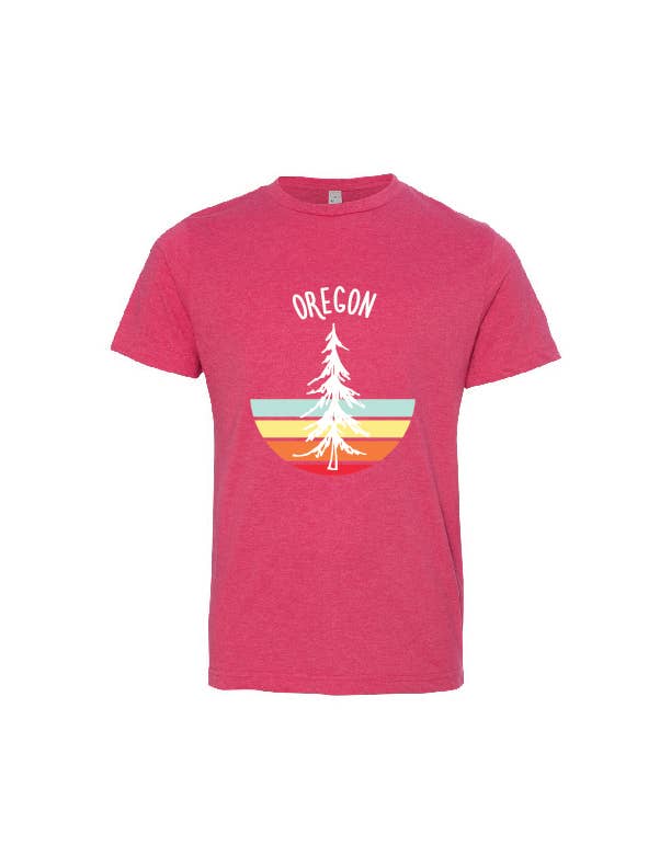 MT Brand Apparel - Colorful Pine - Youth Crew Neck Tee - Customizable