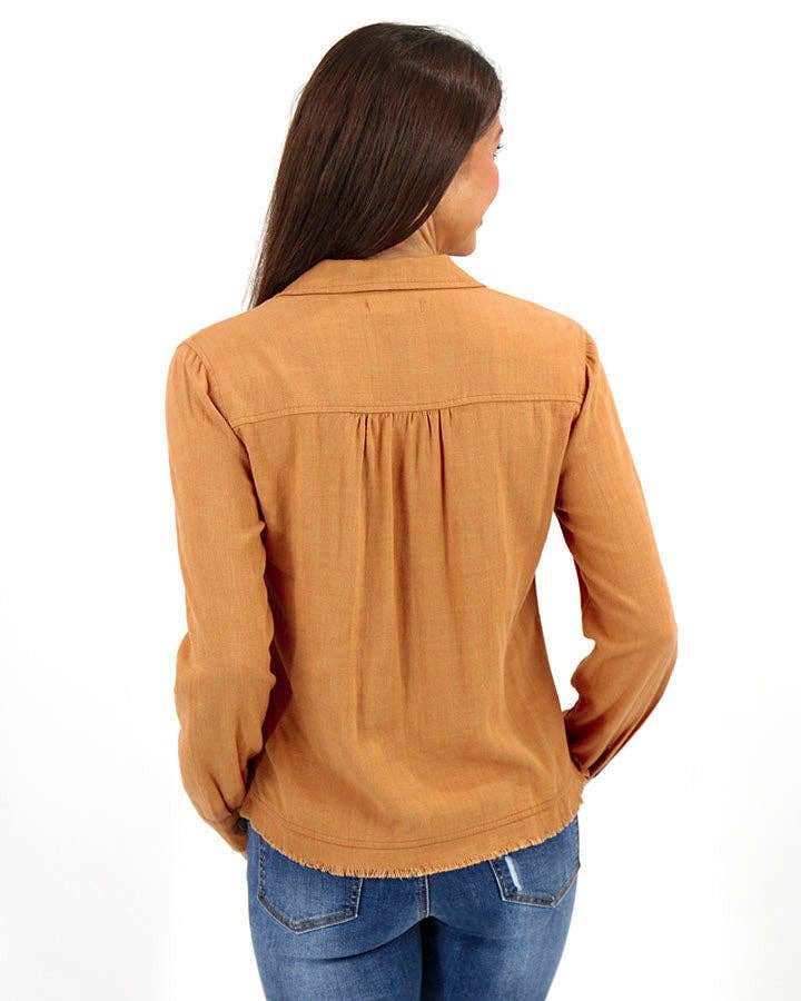 Grace and Lace - Linen Safari Jacket in Chai