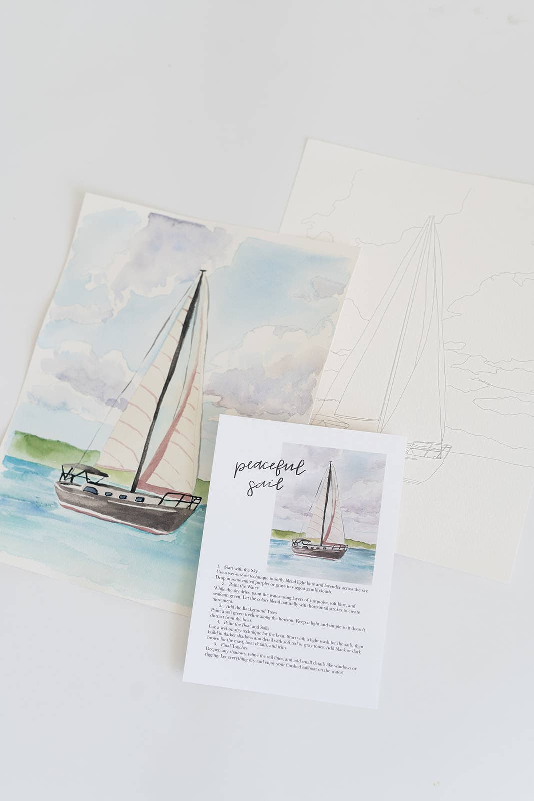 bailey rae studio - Peaceful sail - watercolor kit