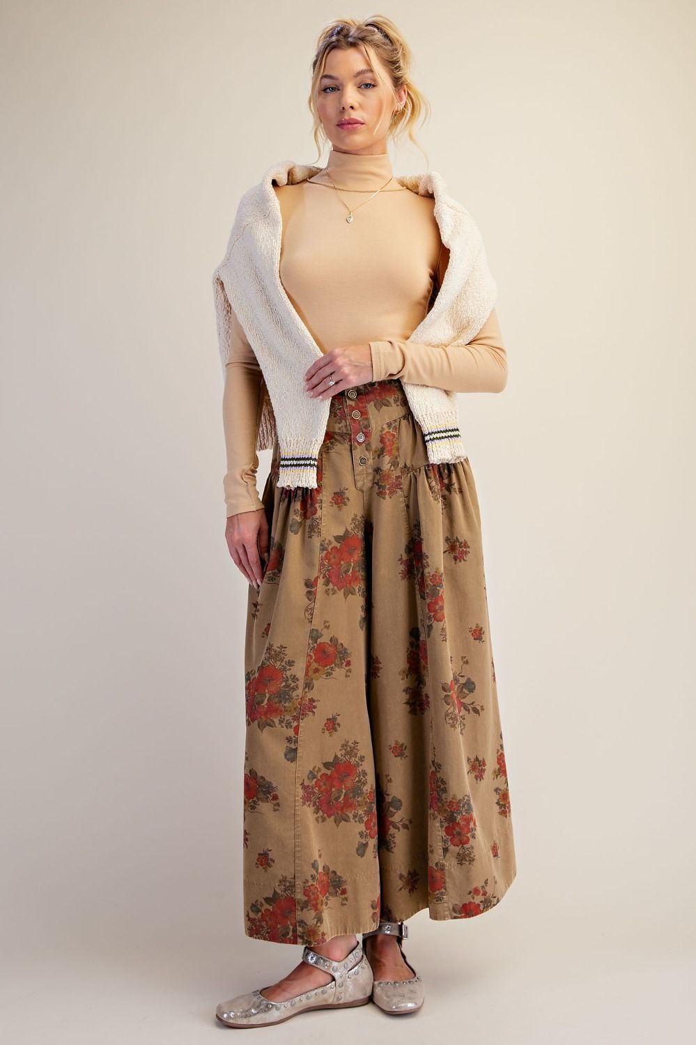 Olive Wide Leg Pants