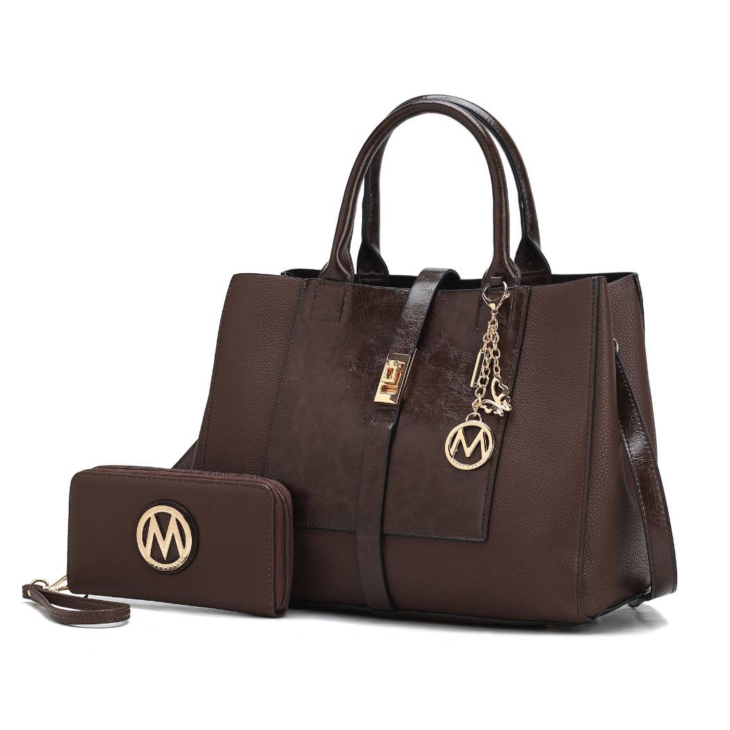 MKF Collection - MKF Yola Women's Satchel Bag with Wallet Set.