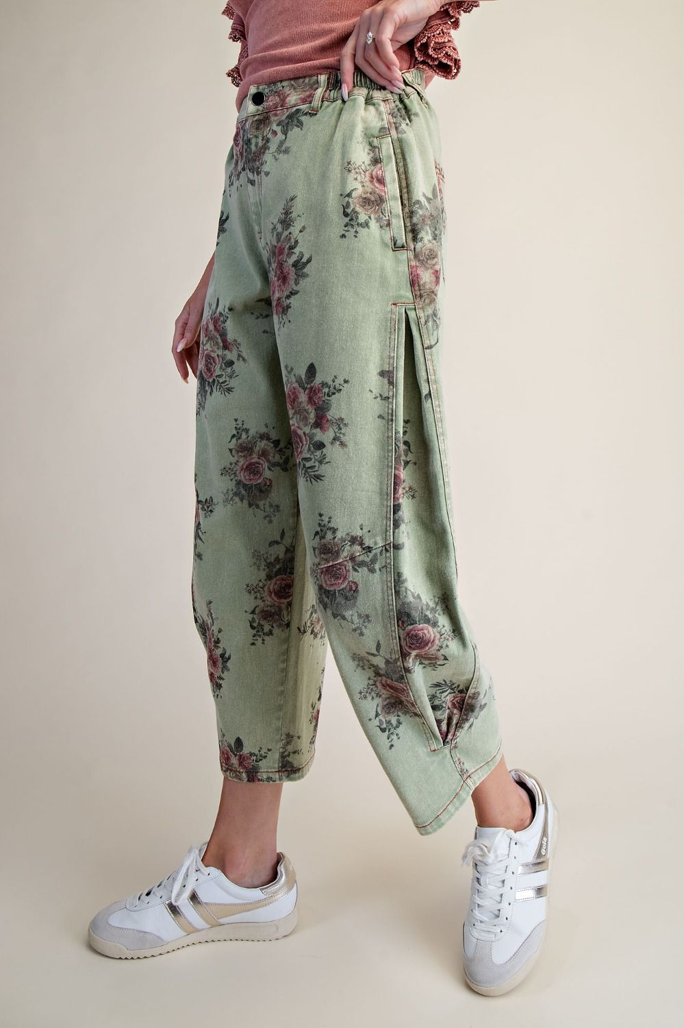 Matcha Floral Pants