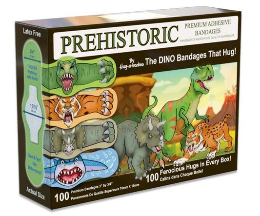 Hug-a-BooBoo - Hug-a-BooBoo PREHISTORIC "Hugging" Bandages 100ct Box