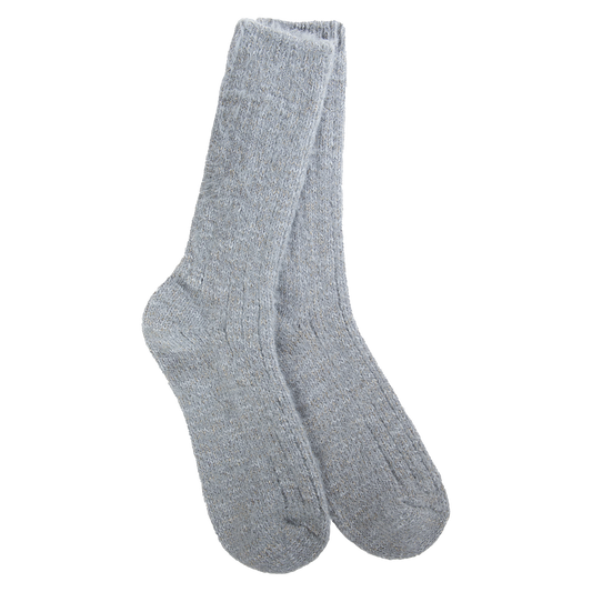 World's Softest® Socks - Weekend Ragg Feather Crew Smokey