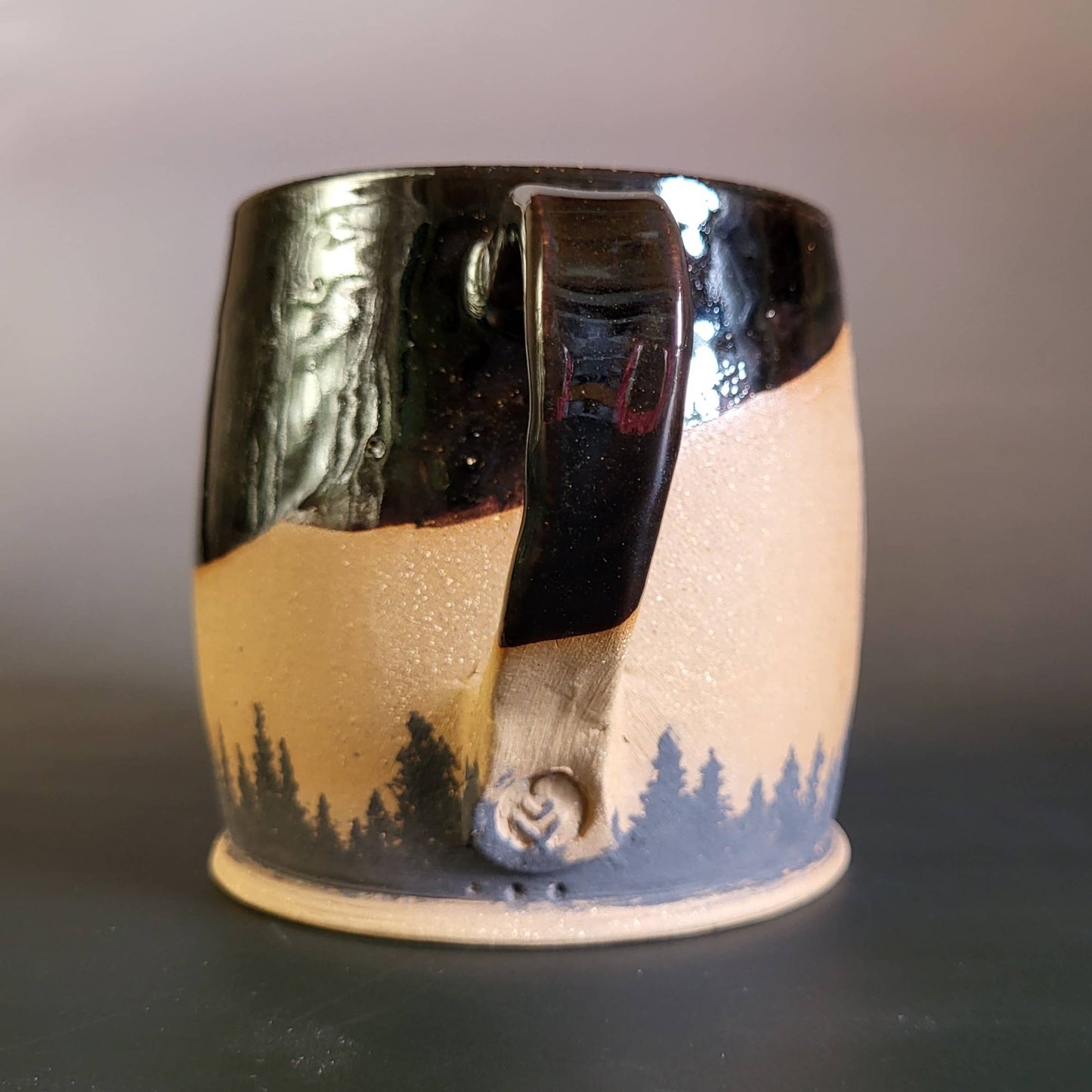 Divine Vessels Pottery - Grizzly Bear Mug with Brown Glaze