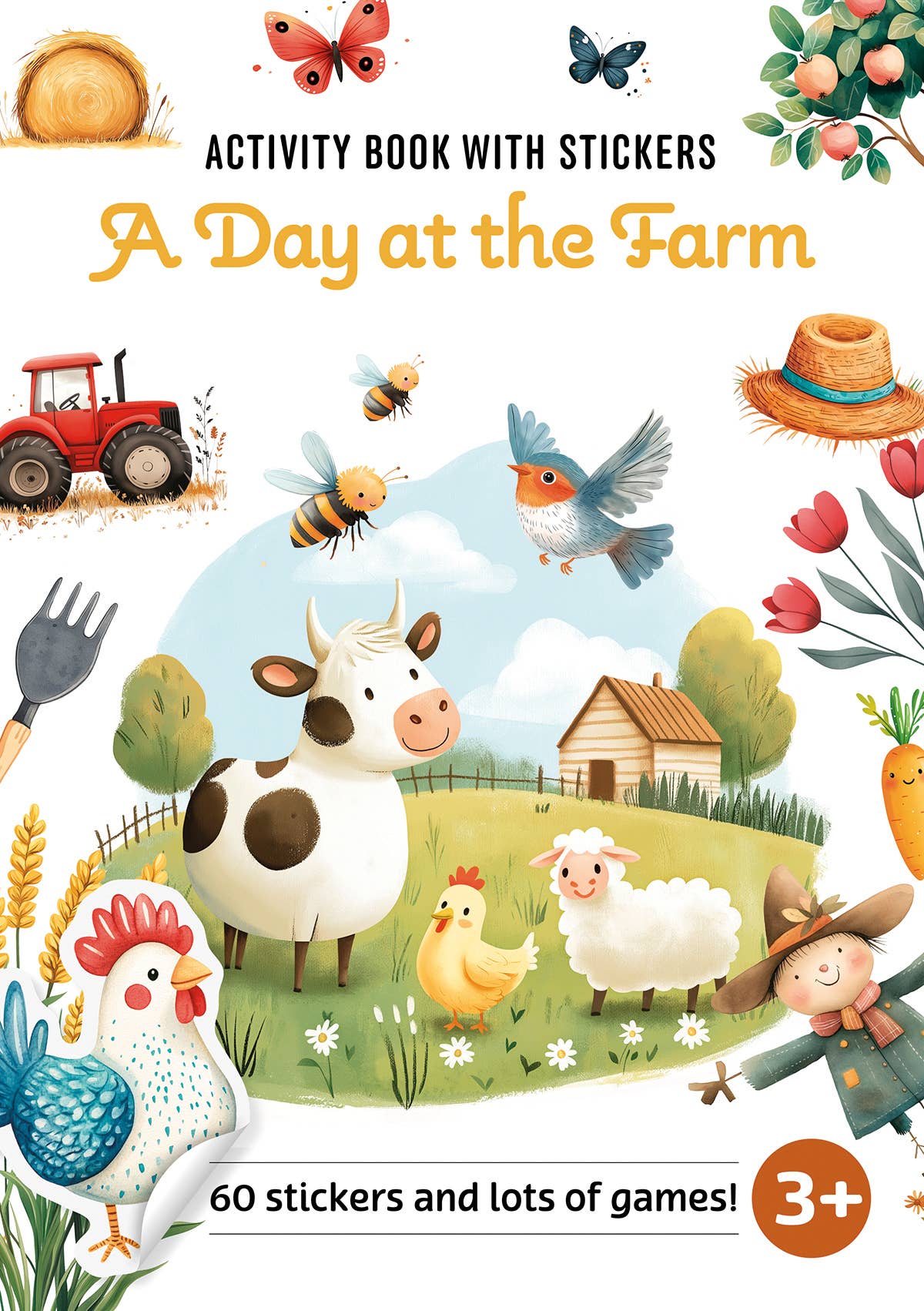 EDC Publishing - Activity Book with Stickers: A Day at the Farm