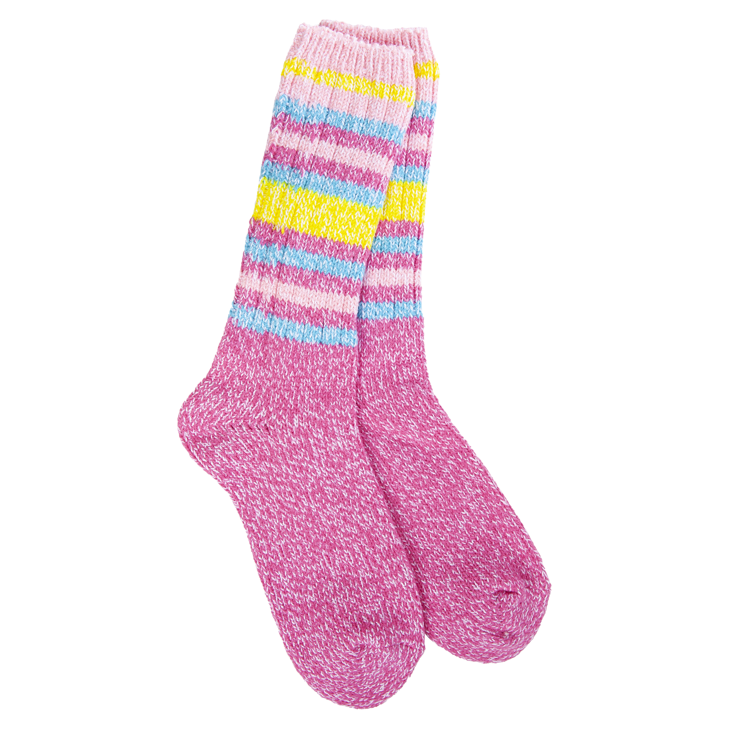 World's Softest® Socks - Ragg Crew Ibis Stripe