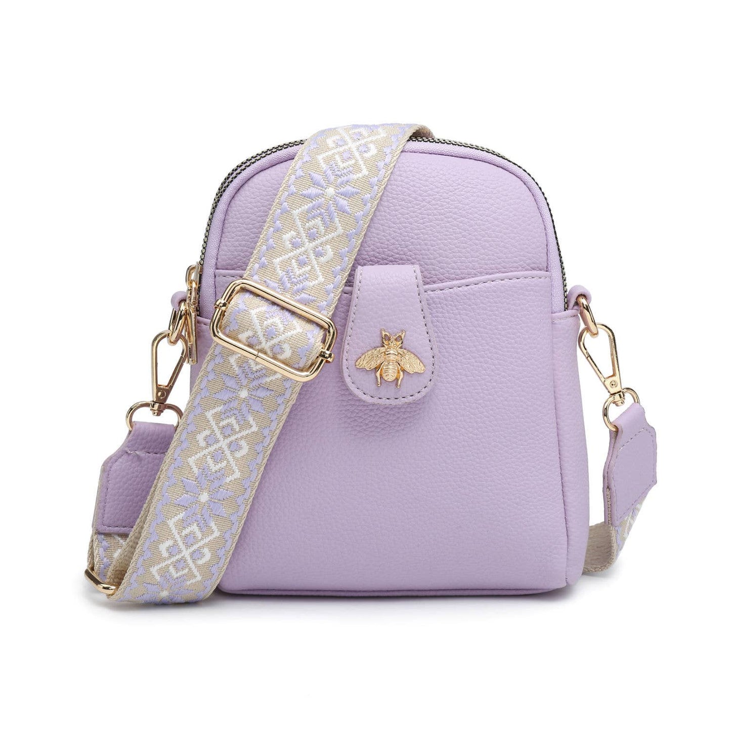 Papaya Fashion Ltd - B23001 Cross Body Handbag with double zip top sections