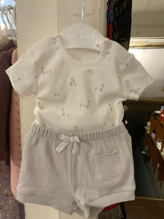 Duck Onesie with Grey Shortie Set