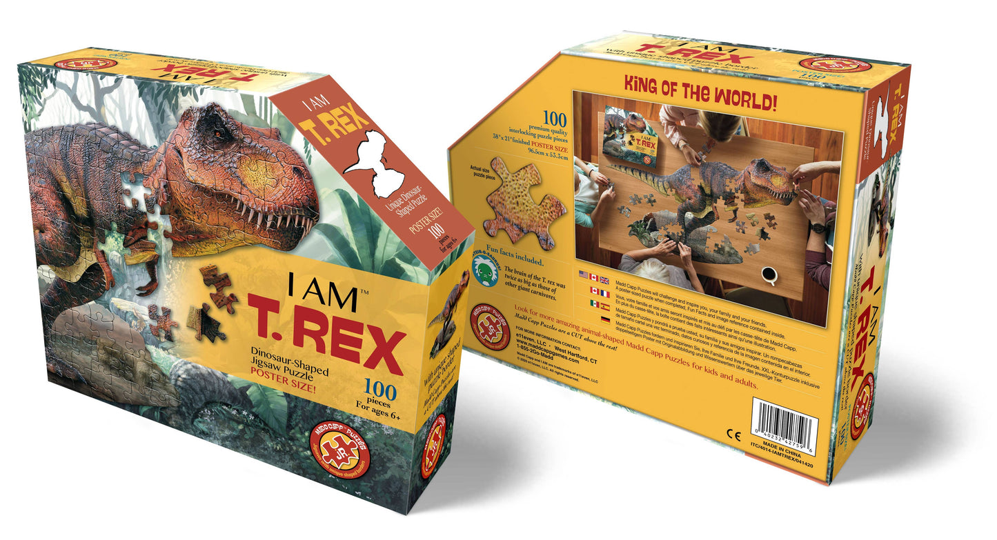 Madd Capp Games & Puzzles - I AM T. Rex 100 piece jigsaw puzzle - gift