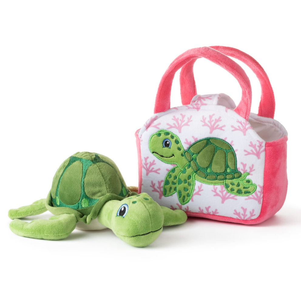 The Petting Zoo - Plush Animal Set with Purse -  Sea Turtle