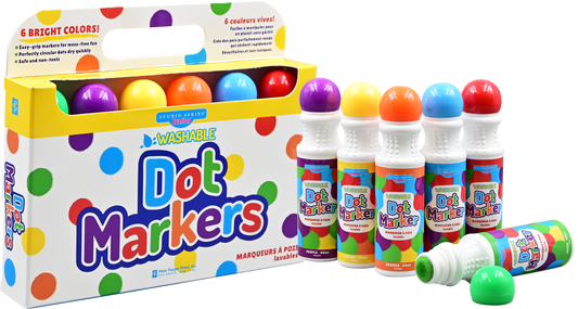 Peter Pauper Press - Studio Series Jr. Washable Dot Markers (Set of 6)