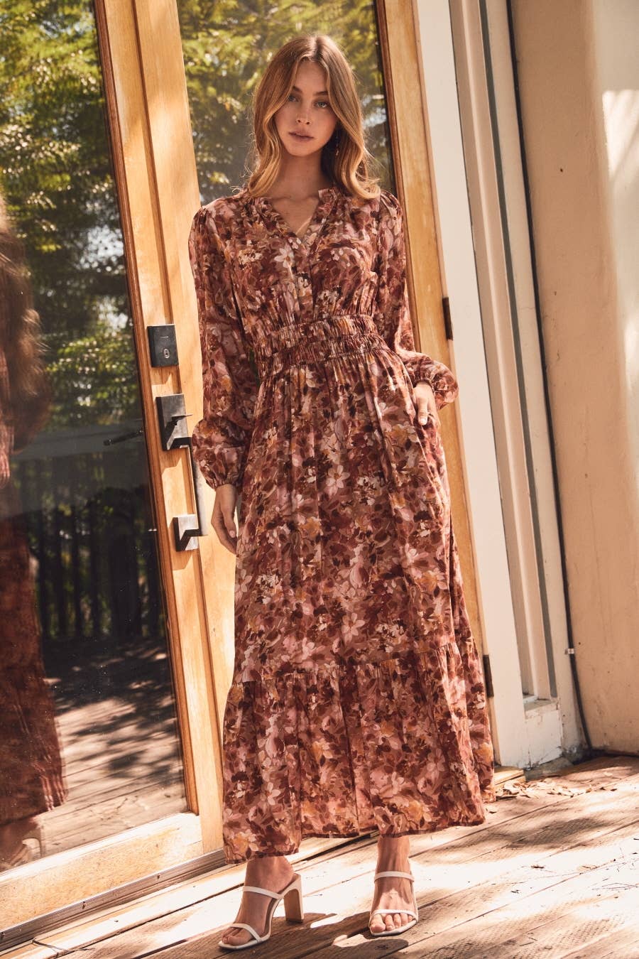 Oddi - Floral Printed Midi Dress