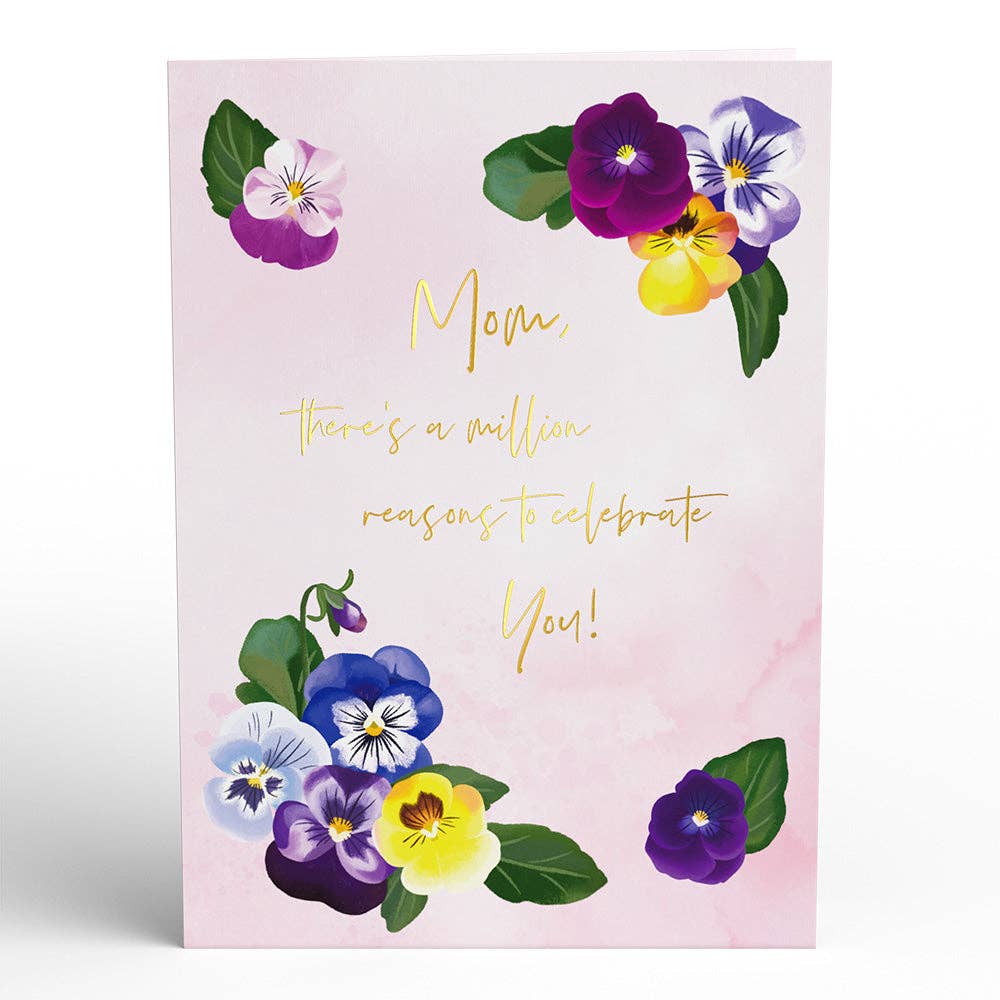 Lovepop Cards - Mother’s Day Pansies Card, 5x7" Pop-Up Cards (-62%)