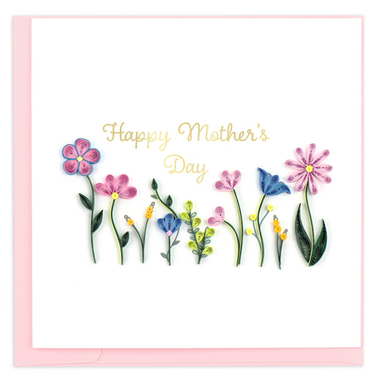 Quilling Card - Quilled Wildflower Mother’s Day Card | Handmade Card