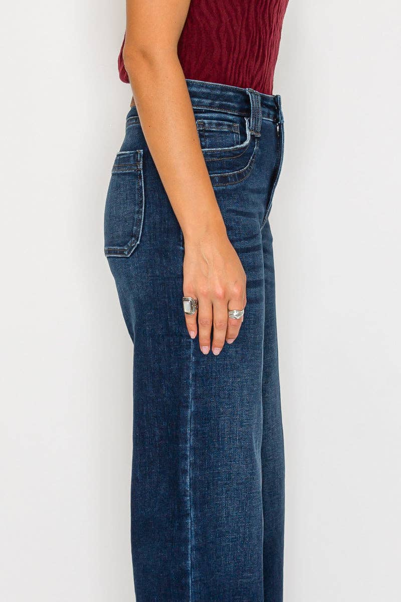 ARTEMIS VINTAGE - TUMMY CONTROL HIGH RISE A LINE WIDE LEG JEANS
