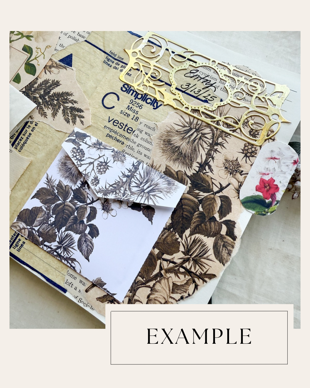 A House of Books - Junk Journal Page Pack- Floral