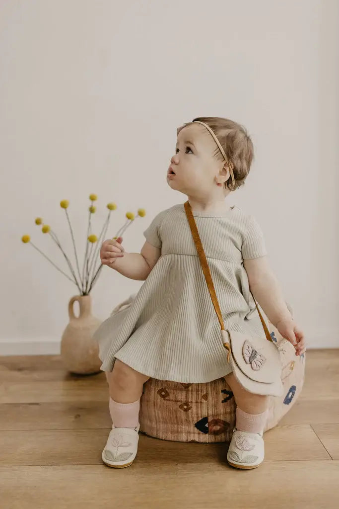 Starry Knight Design - Tulip on Milk Leather Shoes Moccs Baby and Toddler