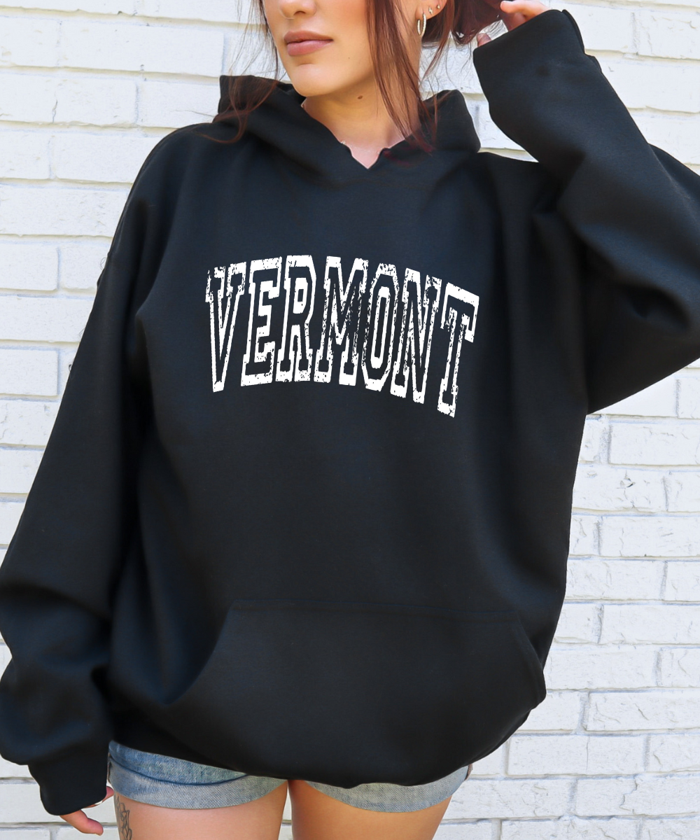 Basic And Peachy - Vermont State Hoodie