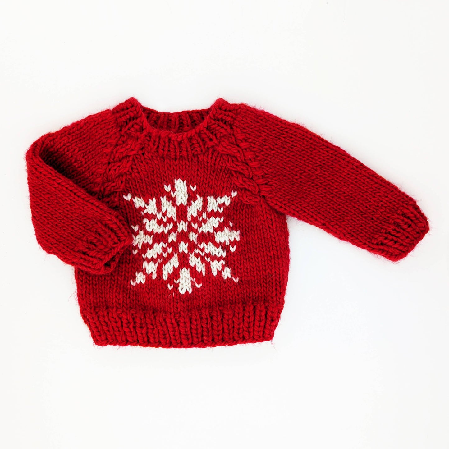 Huggalugs - Snowflake Red Crew Neck Sweater for Baby & Toddler