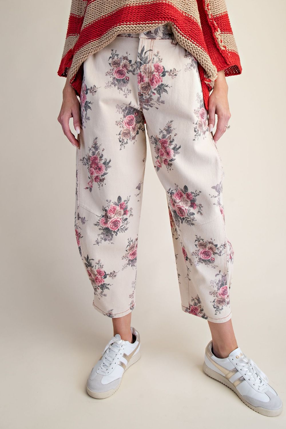Khaki Floral Pants