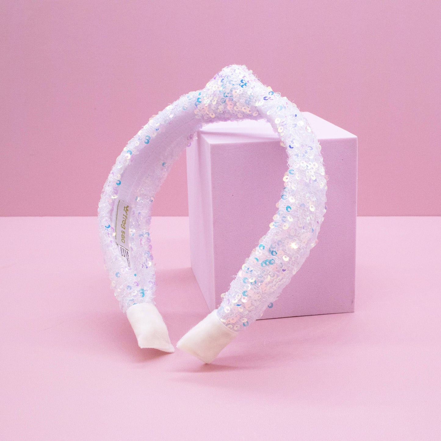Frog Sac - Kids Knot Headband - Rainbow Sequin Knotted Hair Accessories