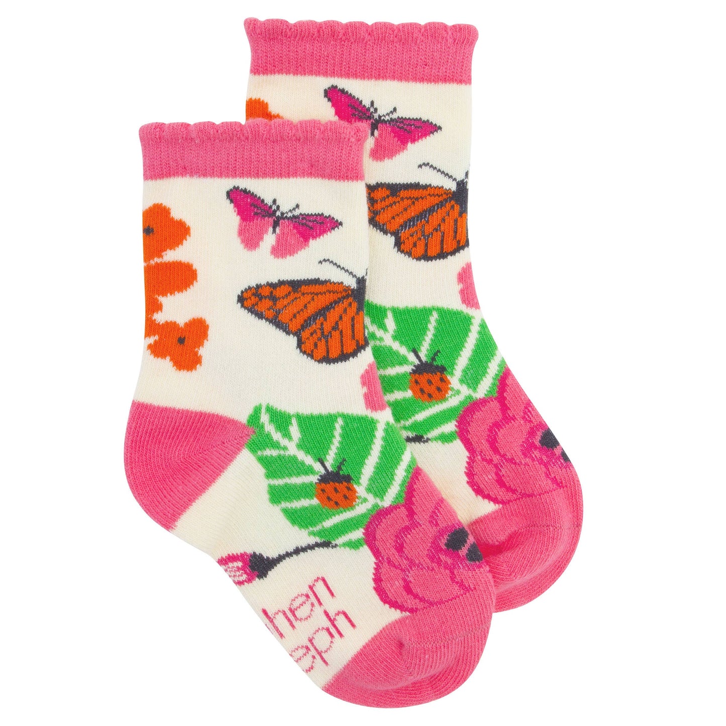 Stephen Joseph Gifts - Butterfly Floral Toddler Socks