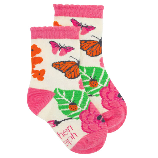 Stephen Joseph Gifts - Butterfly Floral Toddler Socks