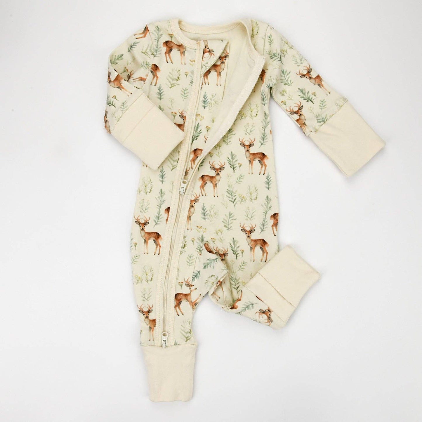 Earthy - Organic Cotton Baby Pajamas 2-Way Zip Front Zipper Sleeper, Lyric