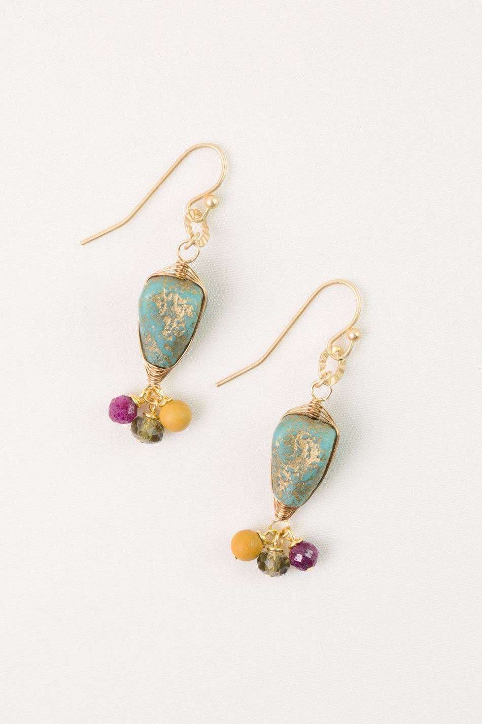 Anne Vaughan Designs Jewelry - Ember Czech Glass Herringbone Earrings