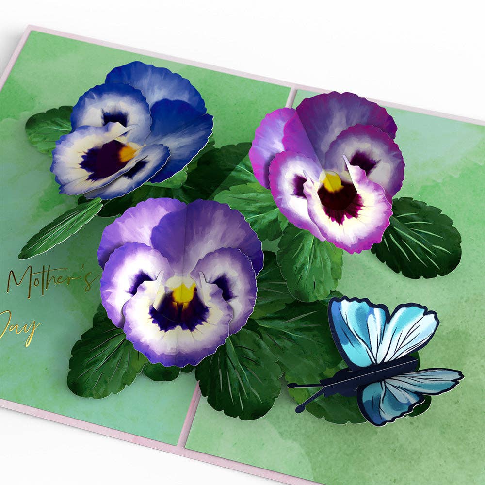 Lovepop Cards - Mother’s Day Pansies Card, 5x7" Pop-Up Cards (-62%)