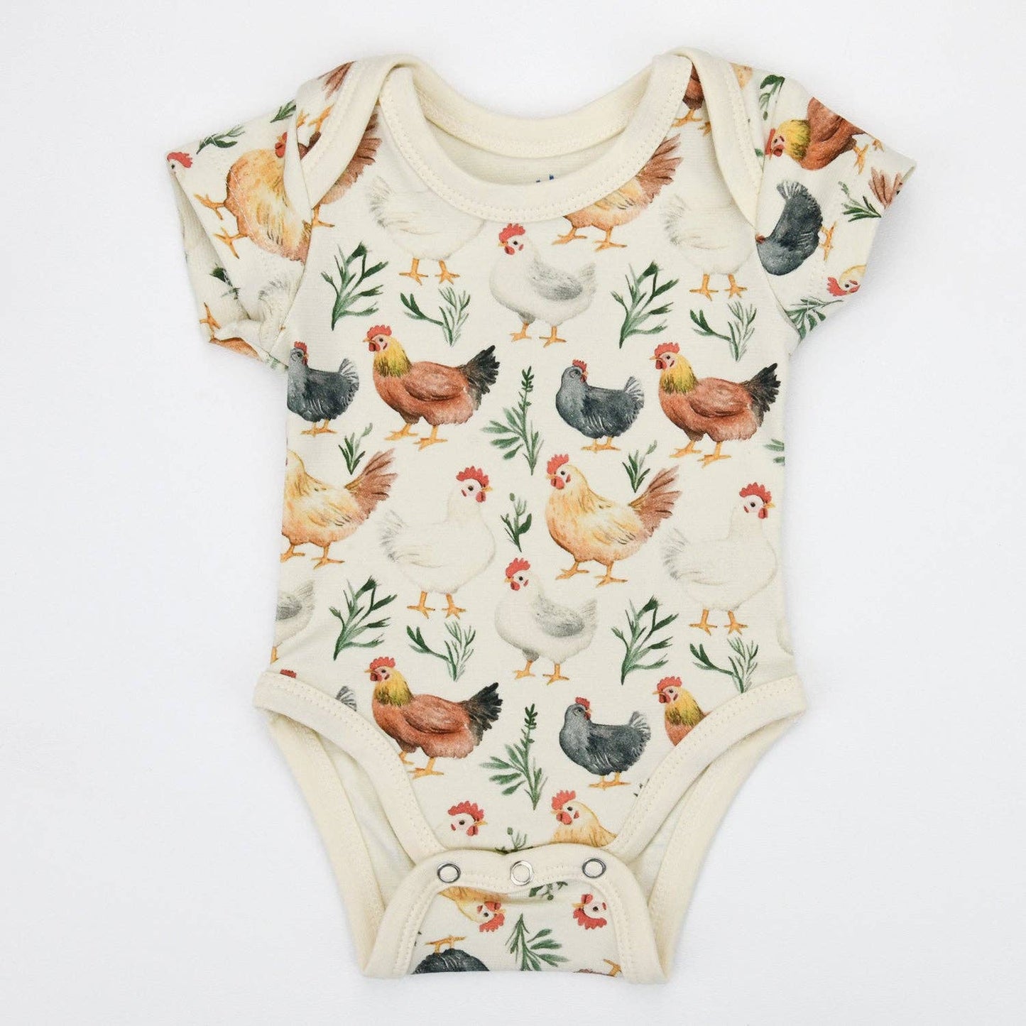 Earthy - Organic Cotton Short Sleeve Baby Bodysuit, Flax