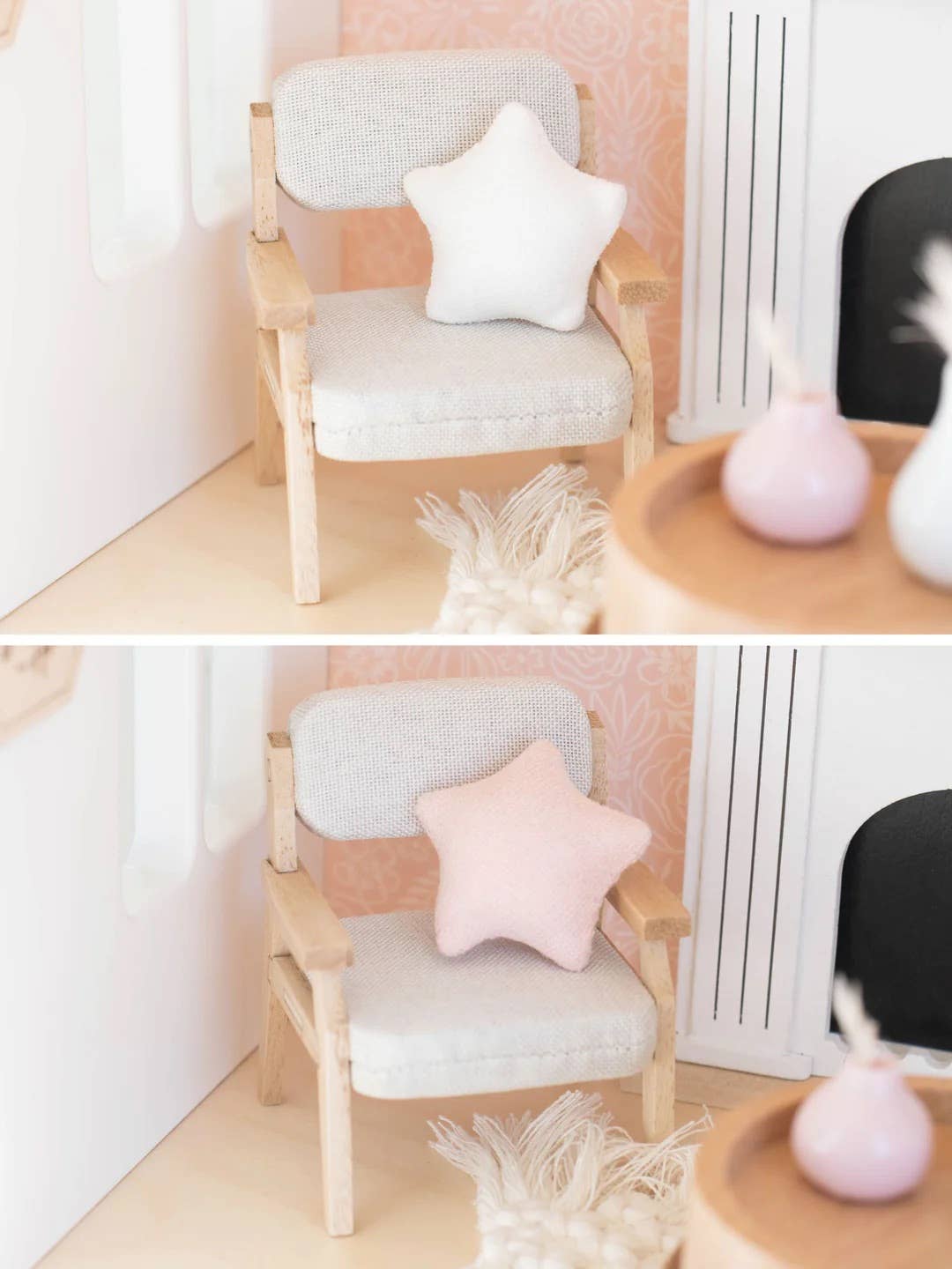 Macy Mae Dollhouse Designs - Dollhouse Star Pillow | Two Colors
