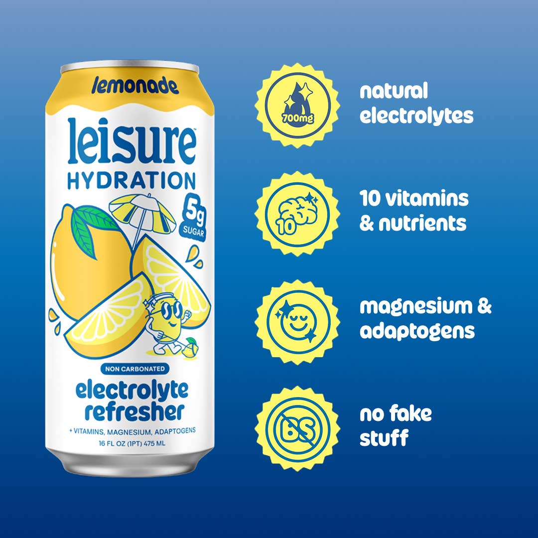 Leisure Hydration - Leisure Hydration Electrolyte Lemonade (16 oz x 12pk)