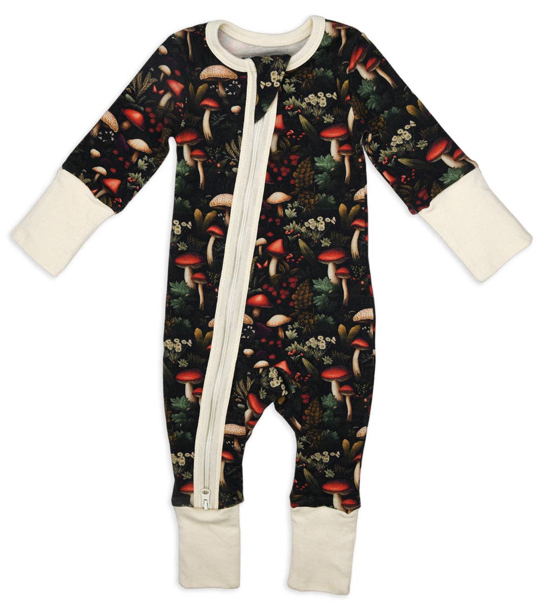 Earthy - Organic Cotton Baby Pajamas 2-Way Zipper Sleeper, Glade