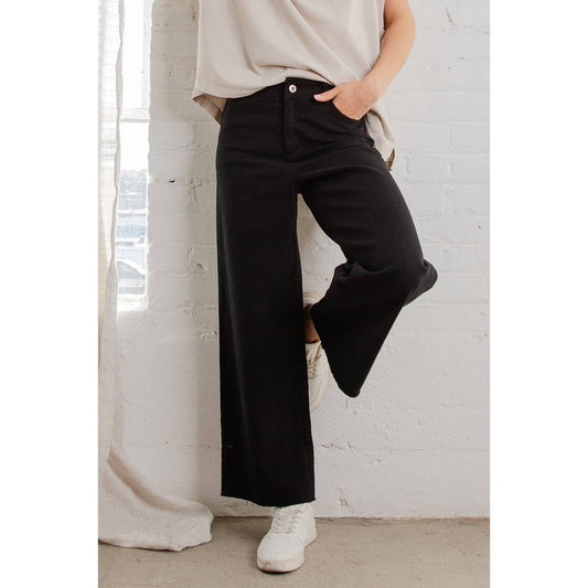 Rae Mode - COTTON TWILL WIDE LEG ANKLE PANT