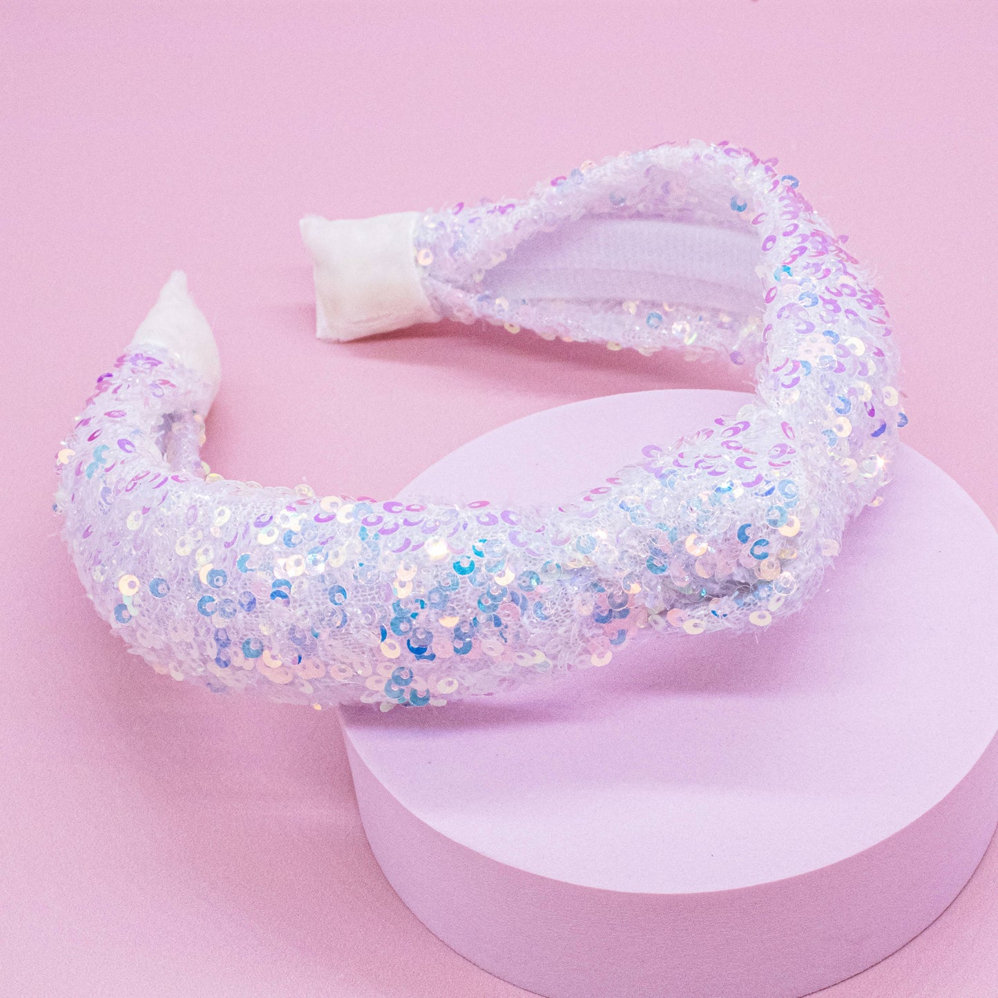 Frog Sac - Kids Knot Headband - Rainbow Sequin Knotted Hair Accessories