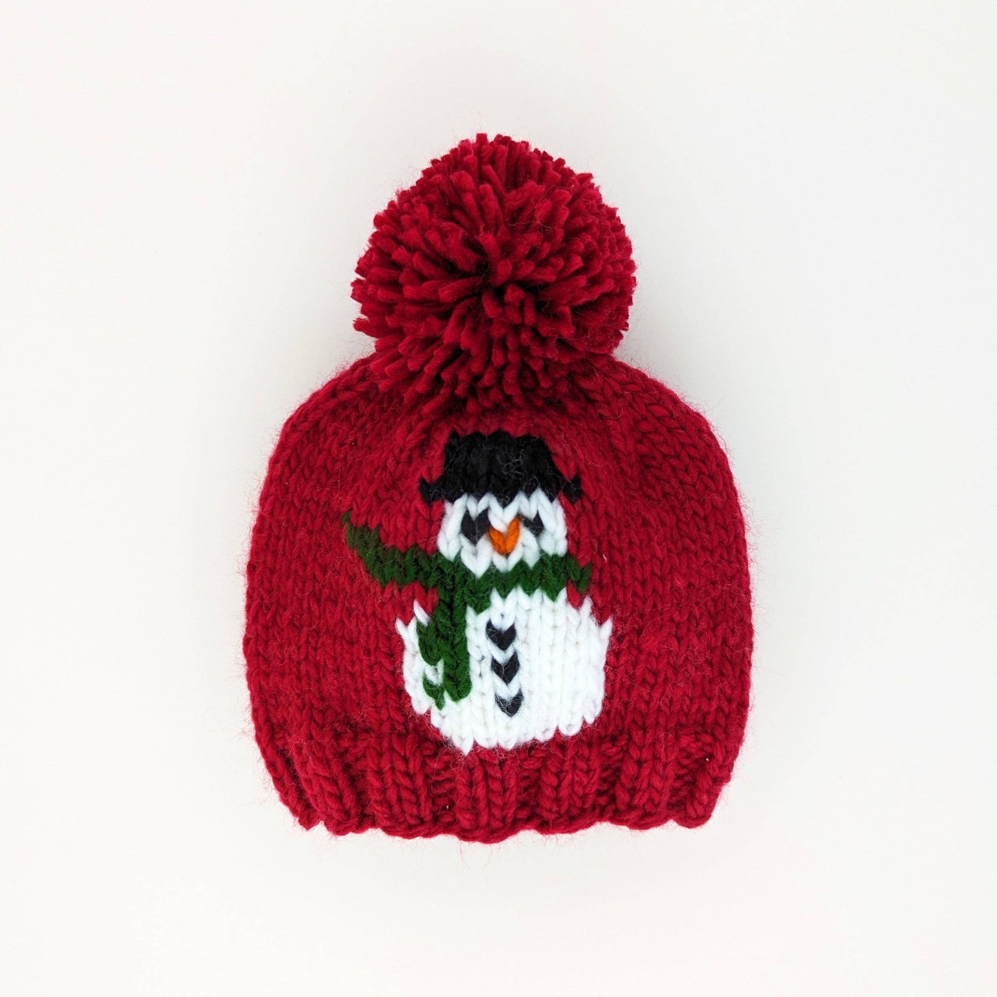 Huggalugs - Frosty Snowman Ruby Red Beanie Hat