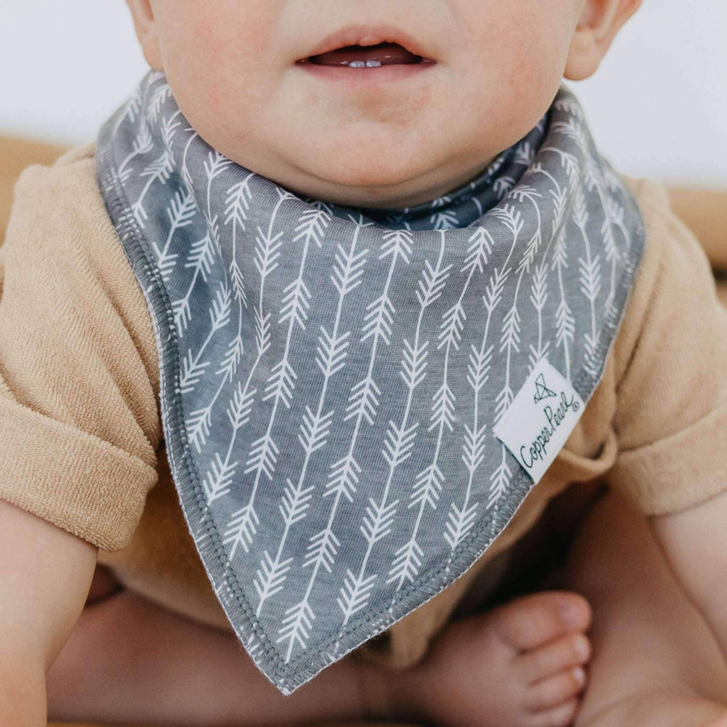 Copper Pearl - 4 Pack Baby Bandana Bibs - Bridger