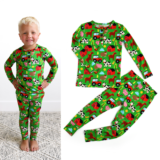 Gigi and Max - Tanner Two Piece Bamboo Pajama Kids Clothing Sleepie Toddler