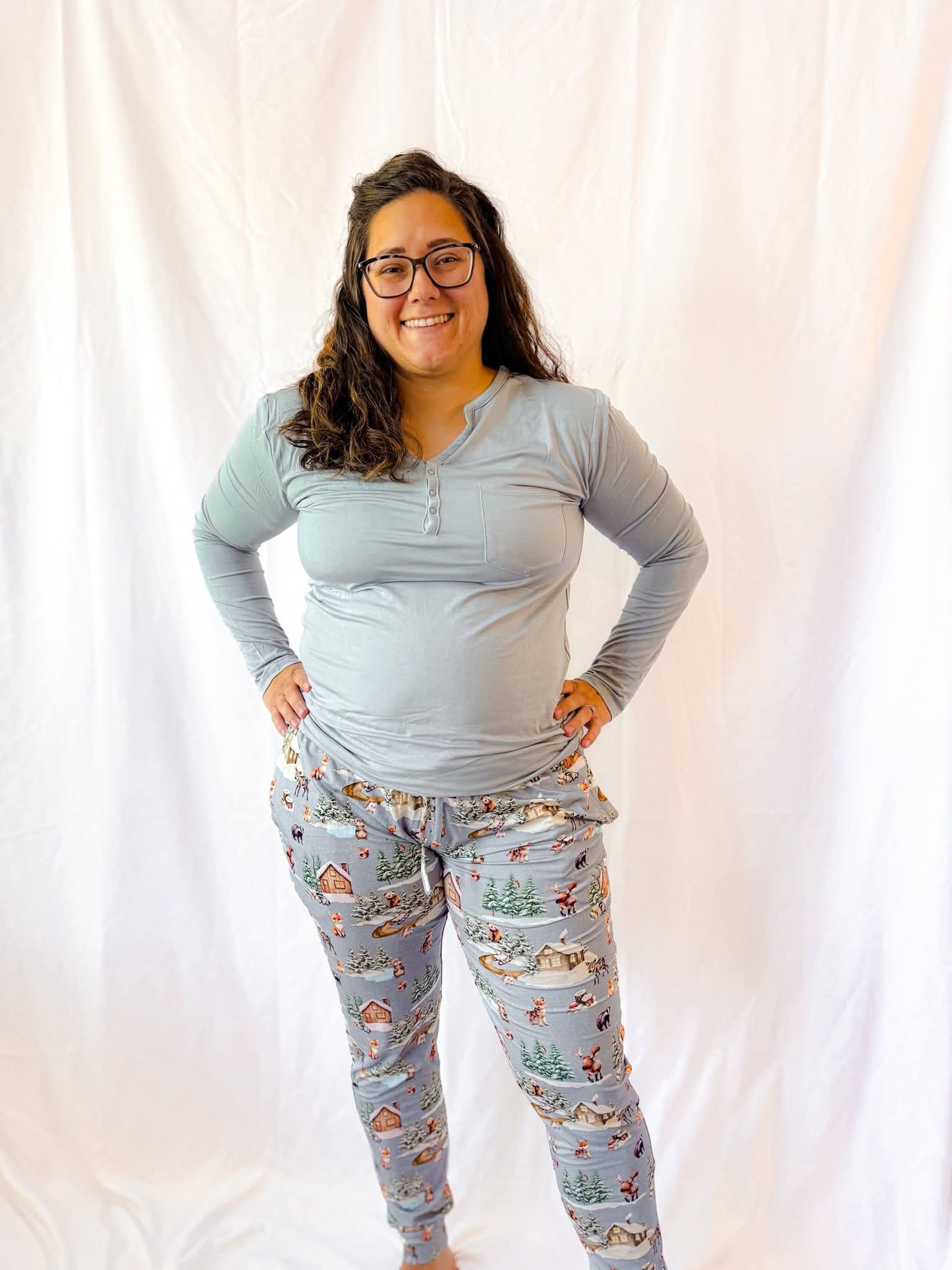 Dragonfly Dreams Bamboo - Winter Woodland Women's Pajamas