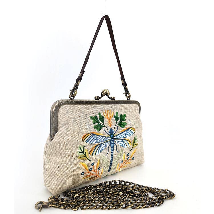 COMECO INC - Dragonfly Vintage Kisslock Bag