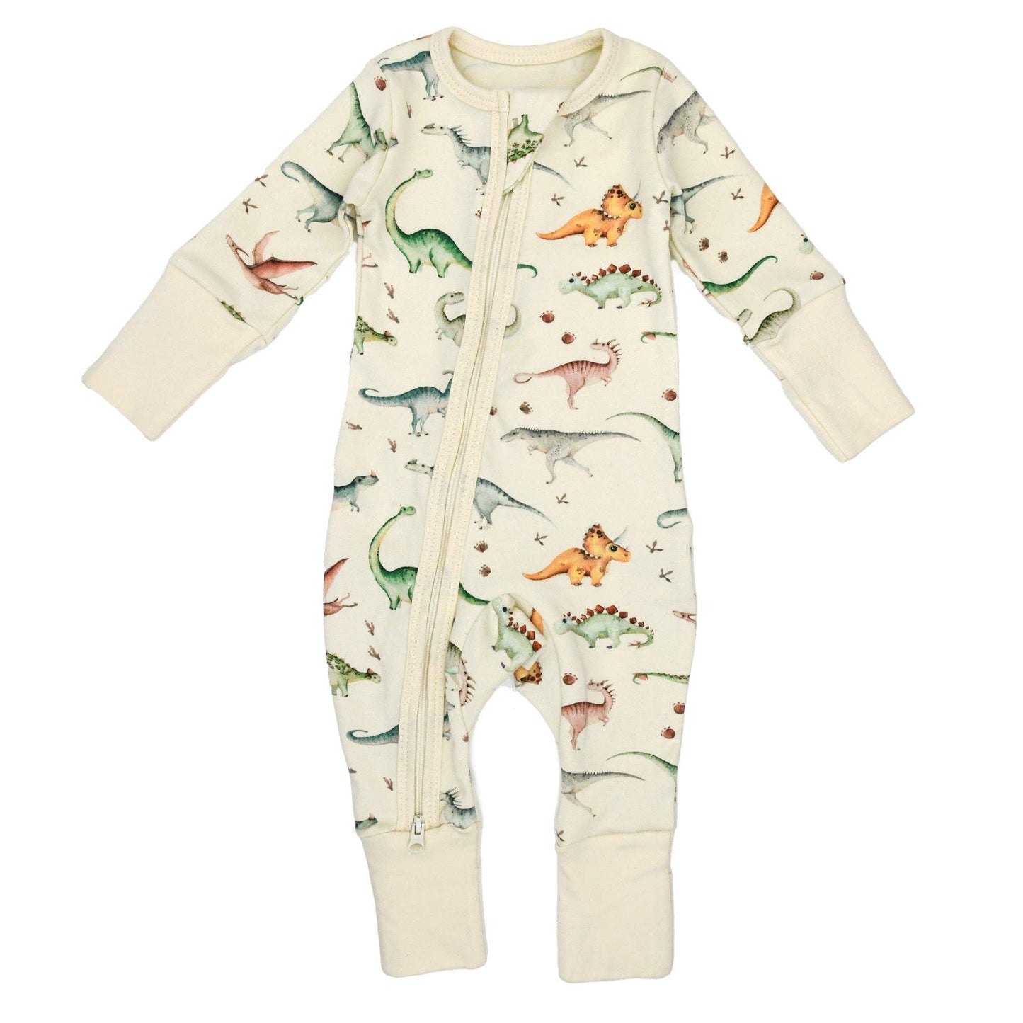 Earthy - Organic Cotton Baby Pajamas 2-Way Zip Front Zipper Sleeper, Ziggy