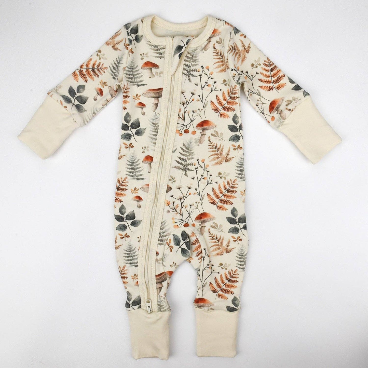 Earthy - Organic Cotton Baby Pajamas 2-Way Zip Front Zipper Sleeper, Myrtle