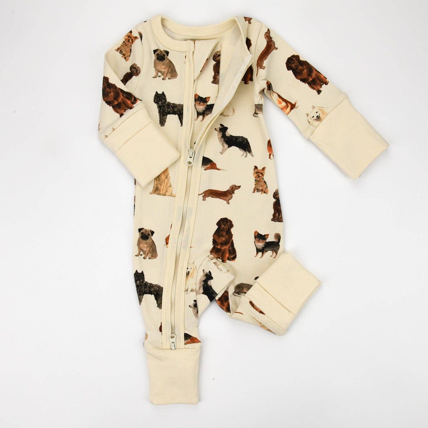 Earthy - Organic Cotton Baby Pajamas 2-Way Zip Front Zipper Sleeper, Otis
