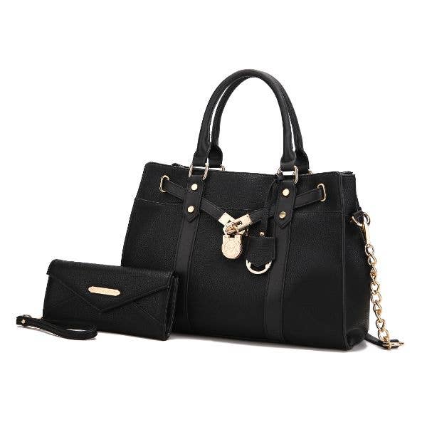 MKF Collection - Christine Vegan Leather Women Satchel Bag & wallet by Mia K