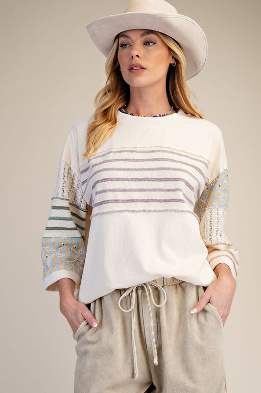 Ivory Stripe Top