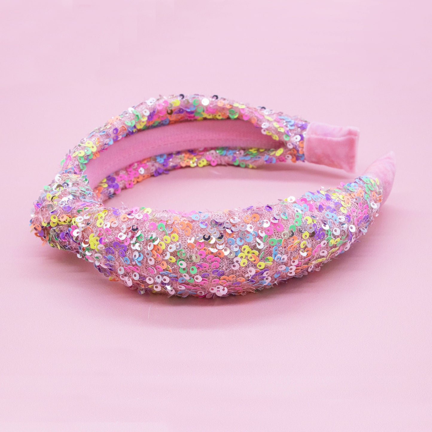 Frog Sac - Kids Knot Headband - Rainbow Sequin Knotted Hair Accessories