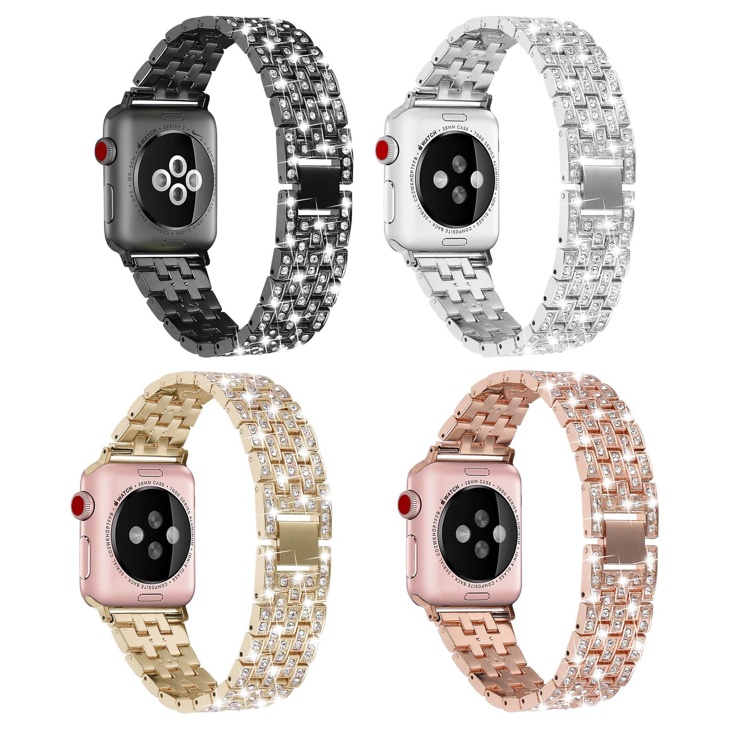 ShopTrendsNow - Crystal Rhinestone Sparkling Band for Apple Watch All Series